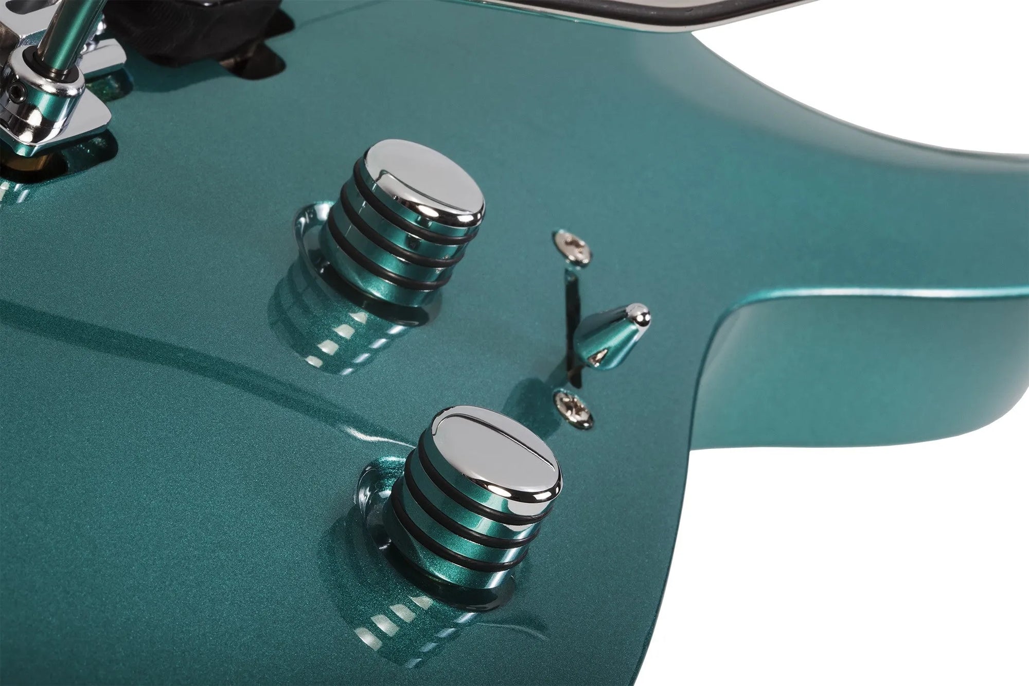 Tone knobs on a Schecter guitar