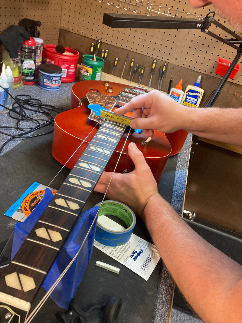 Guitar getting fret work