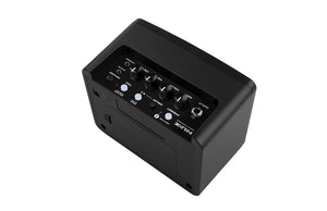 NUX Mighty Lite BT MKII Desktop Guitar Amp with knobs and buttons, offering electric and acoustic guitar effects and customizable tones via the Mighty Editor™ software.