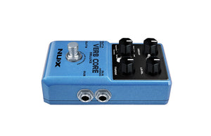 NUX Verb Core Deluxe guitar pedal, featuring detailed controls, ideal for enhancing guitar sound.