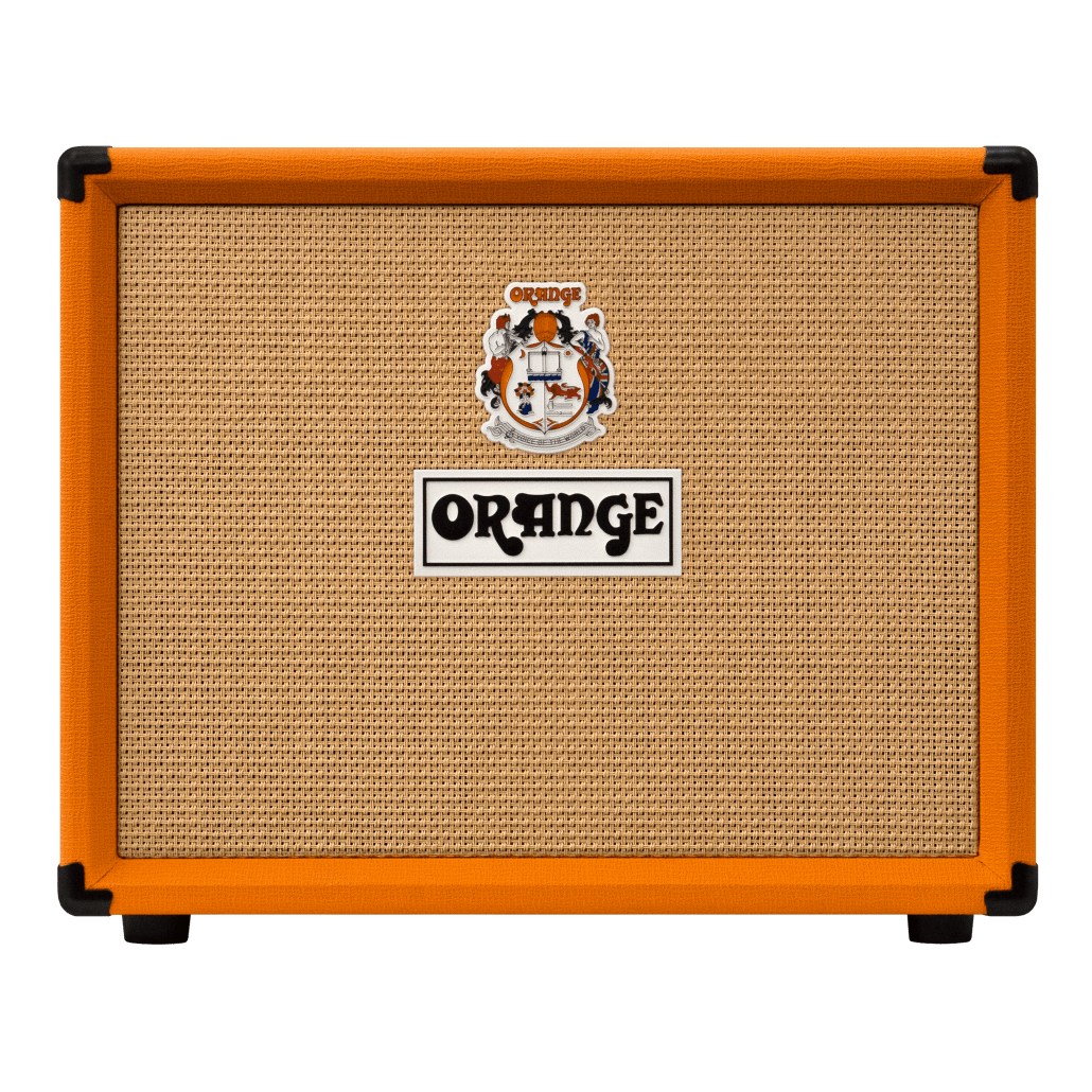 Orange Super Crush 100 - 100-watt Solid-state 1x12 Combo amp with Celestion speaker, showcasing its compact design and brand logo.