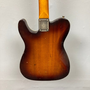 TopHat Telavarius Junior Relic Sunburst guitar featuring a single dogear P90 pickup, Faber wraparound bridge, and double-bound African ribbon mahogany body.