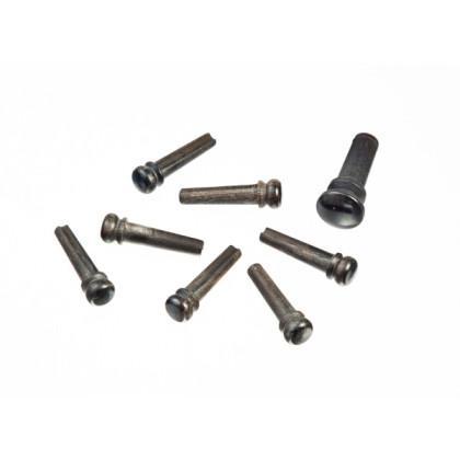 D&#39;Addario Ebony Bridge Pins - a set of high-quality, durable metal pins designed for enhancing guitar tone and performance.