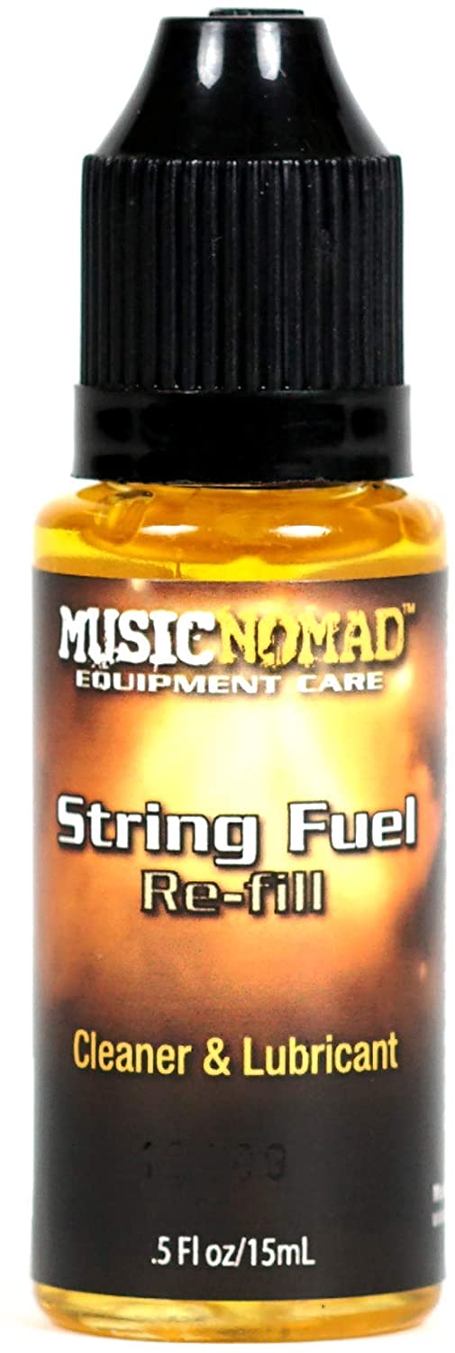 Music Nomad MN120 String Fuel Refill, 0.5 oz. bottle for refueling String Fuel Applicator, enhances string longevity and reduces finger noise.