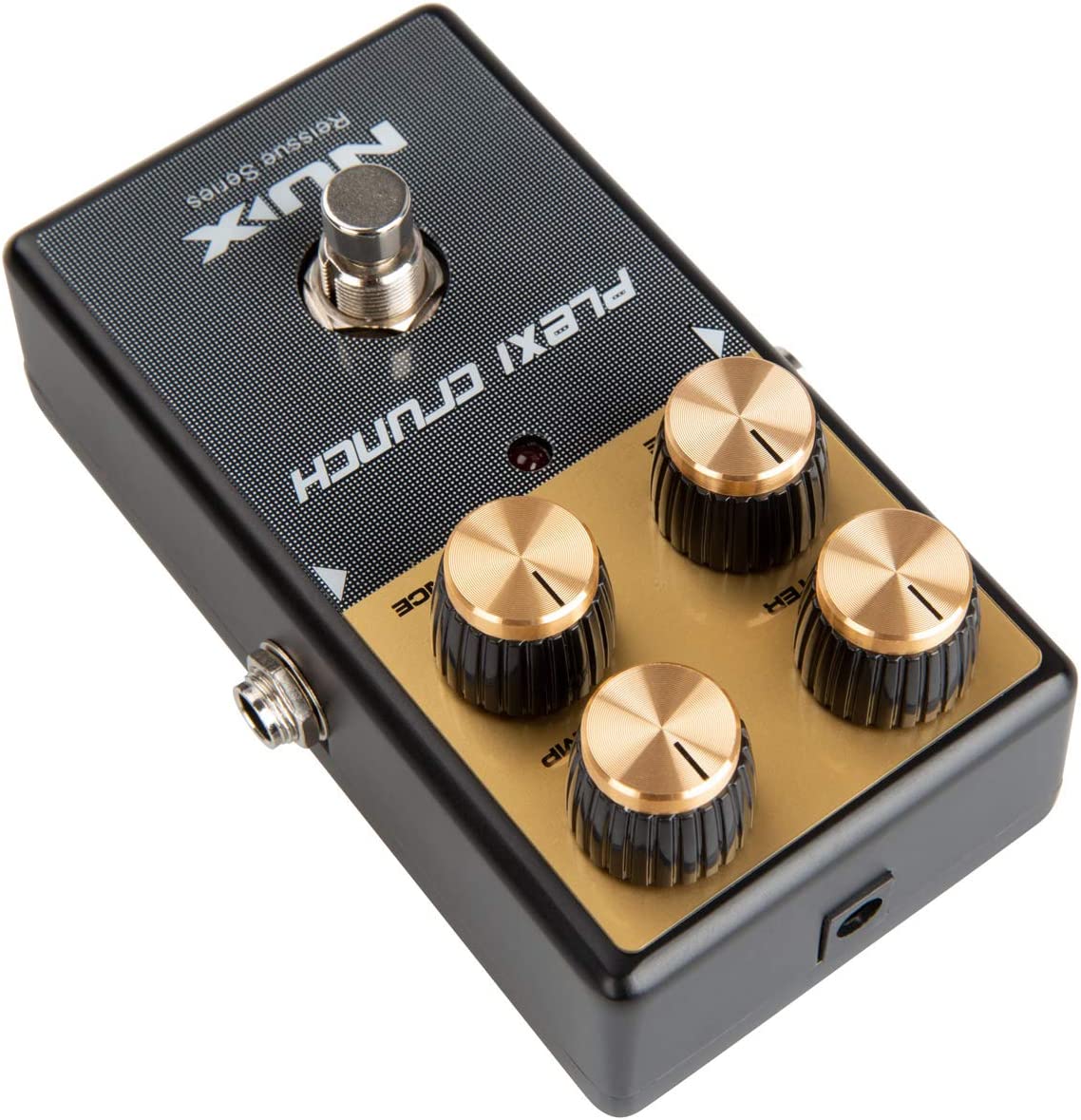 NUX Plexi Crunch Guitar Distortion Effect Pedal with three gain stages and true-bypass hardware switching, designed for classic British high gain tone.