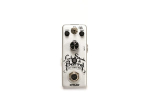 Outlaw Effects Lock Stock & Barrel Guitar Distortion Pedal with knobs and dials for vintage and modern high-gain tones.