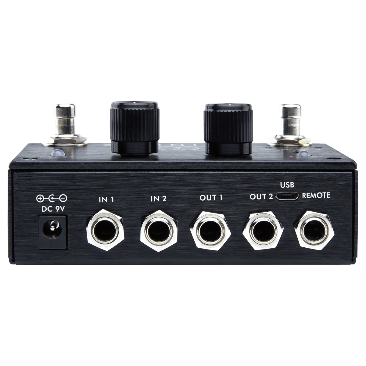 Pigtronix Infinity 2 Looper Pedal with knobs and switches, a hi-fi stereo double looper for recording and performing sequential parts or ambient effects.