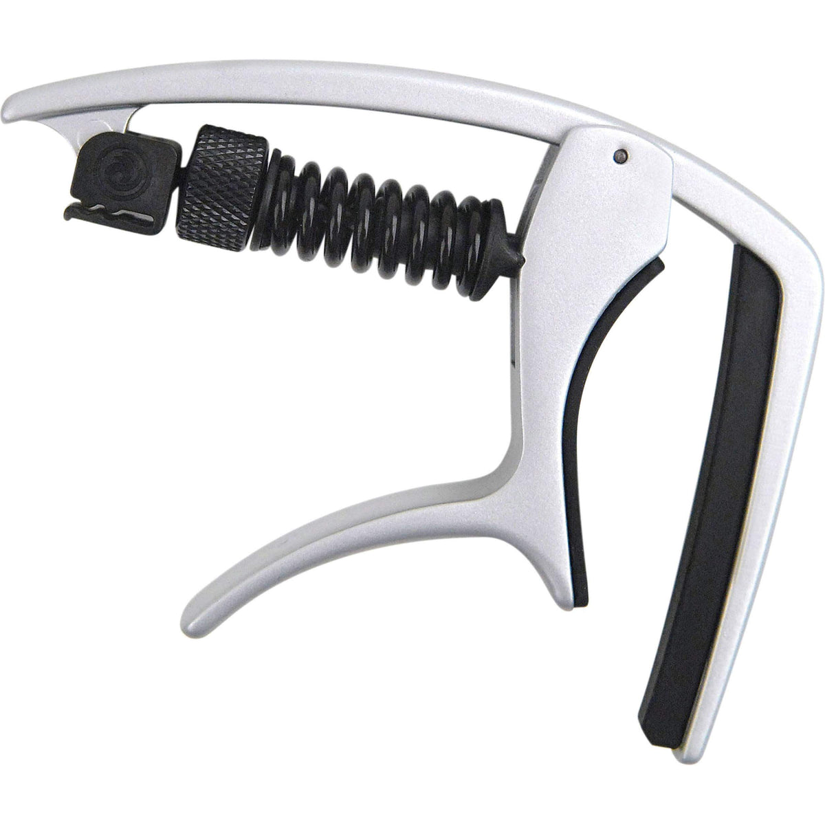 D&#39;addario NS Tri-Action Silver Capo ensures even tension and easy fret switching for smooth guitar playing.